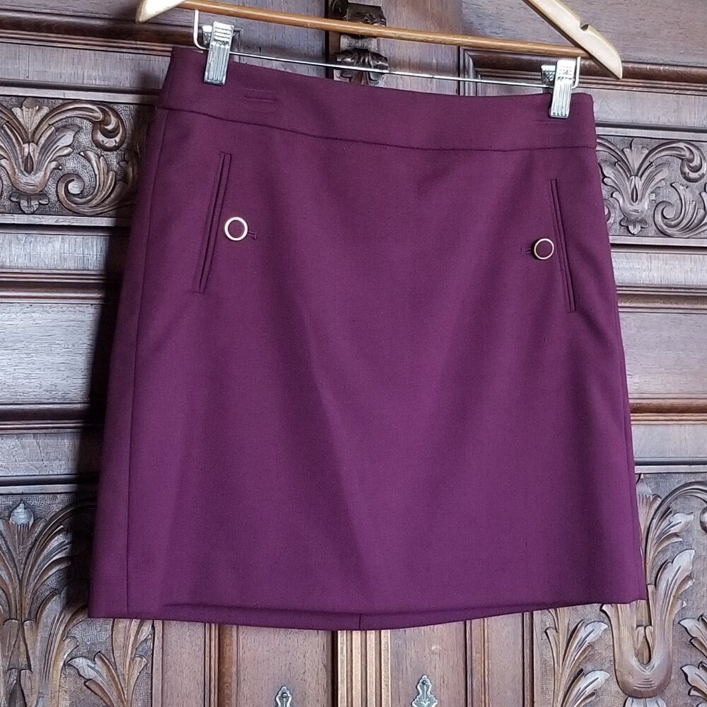 Loft Button Mini Skirt